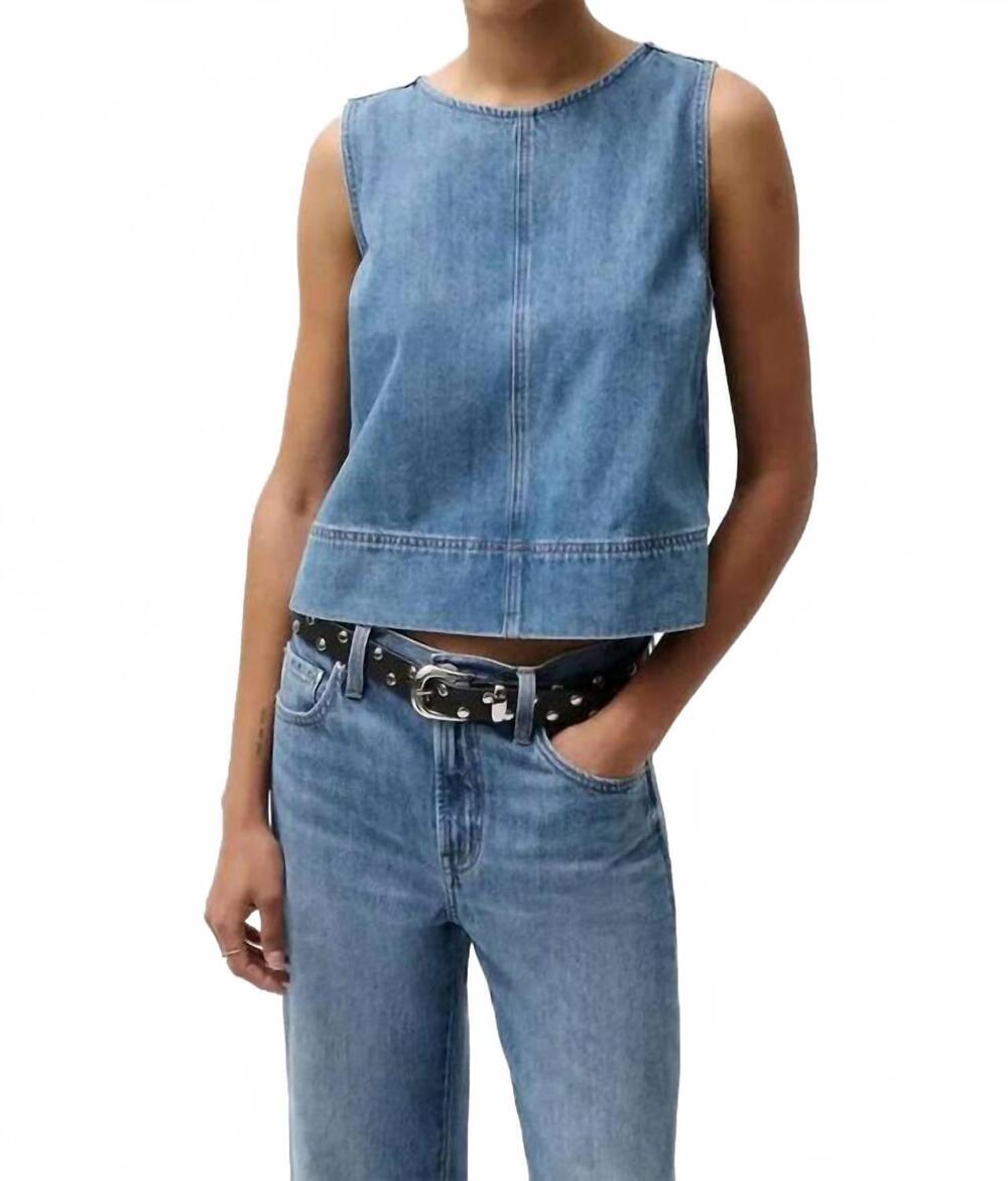 NEW PISTOLA rue pop over swing shirt in sail away